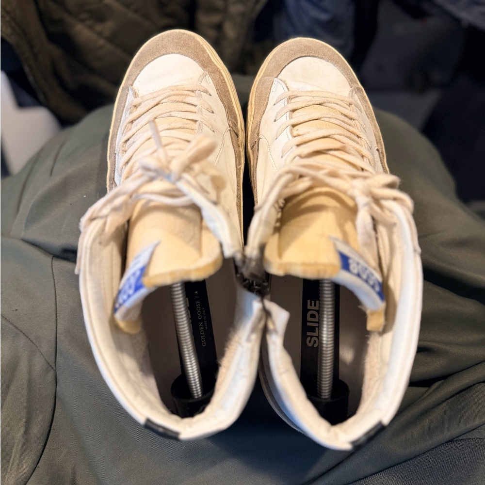 Golden Goose White and Beige Men's Sneakers - Picture 5 of 13